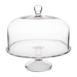 Prsentoir  gteau en verre - olympia - 305mm  - 95mm h - compatible avec cloche cs014