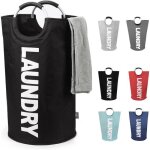 Presoma 90l paniers à linge pliable sac à linge pliage grande capacité corbeilles à linge (noir 90l) Presoma 90l paniers à linge pliable sac à linge pliage grande capacité corbeilles à linge (noir 90l)
