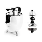 Presse agrumes double c�nes avec filtre en acier presspod blanc kitchencook