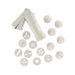 Presse - biscuit et 6 embouts et 10 disques de motifs zenker smart pastry