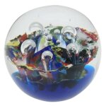 Presse - papiers boule de verre coral multicolore 9 cm lment dcoratif dcoration de bureau 27918sg ...