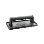 Presse - poids - gefu - bbq - fonte noire - poign�e en bois de pakka - 20x10x6. 2cm