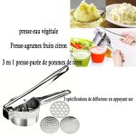 Presse - pure en acier inoxydable 3 en 1 broyeur manuelail terre pure fruits lgumes presse - agrumes ...