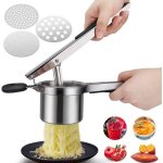 Presse - pur�e - inox - manuel - 3 disques interchangeables - acier inoxydable - compatible lave - vaisselle ...