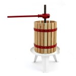 Pressoir  fruits - kukoo - 12 litres - bois de chne - acier robuste - pressage manuel