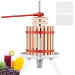 Pressoir  fruits manuel - vevor - presse  vin 6l en bois massif pressoir - baies jus