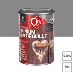 Primaire antirouille - oxi - minium - 250 ml - solvant - extérieur - gris Primaire antirouille - oxi - minium - 250 ml - solvant - extérieur - gris