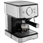 Machine  caf - princess - 249415 - argent et noir - 20 bars - mousseur  lait