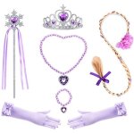 Princesse dress up accessoires filles diadme magie collier boucles doreilles anneau gants pour cosplay ...