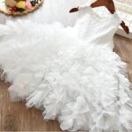 Princesse filles robe vêtements enfants été fête tutu robes tm0311drs06me blanc Princesse filles robe vêtements enfants été fête tutu robes tm0311drs06me blanc