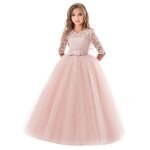 Princesse robe fillesbrod�es ceremonie de soireemariage de communion costume de spectacle - rose xh491aa ...