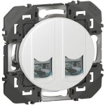 Prise rj45 cat6 stp - legrand - dooxie - blanc - int�rieur - 2 ports