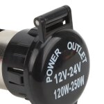 Prise allume - cigare - garosa - 12 - 24v - m�tal et abs - 120 - 250w - universelle pour voiture camion ...