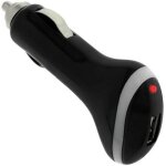 Prise allume - cigare usb - noir - 12v - 24v - sortie dc 5v - max 1000ma - universel