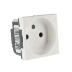 Prise de courant 2p legrand mosaic - blanc - prise de courant - intrieur - electrique