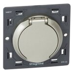 Prise daspiration centralis�e legrand c�liane - contact �lectrique - couleur titane