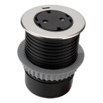 Prise encastrable affleurante schuko + usb - c - noir - otio