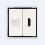 Prise internet rj45 cat 6 + hdmi modern blanc