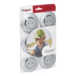 Prise multiple - legrand - dooxie - 6 prises 2p + t - plaque ronde aluminium - 16a