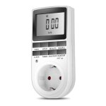 Prise programmable digitale - minuterie numrique hebdomadaire cran lcd conomie dnergie (1 pack)