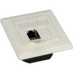 Prise de raccordement cat. 6 inline - 2x rj45 - ral9010 blanc