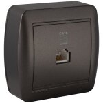 Prise rj45 cat 6 en saillie - noir graphite - solera