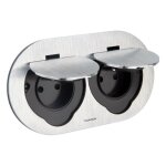 Double prise de sol �tanche ip55 16a 2p + t - m�tal bross� - initiale protec