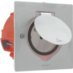Prise lectrique - legrand - simple - inox - ip44 - a encastrer