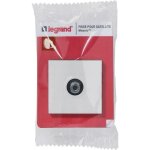 Prise tv type f - legrand - mosaic d. f. dpx3 630 inv source horizon - blanc - 2p + t - asymtrique