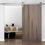 Prixprime - rail pour porte coulissante avec fixation lat�rale couleur acier mat 2m