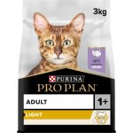 Pro plan light adult 1 + dinde 3kg - croquettes compltes pour chats adultes en surpoids et chats ayant ...