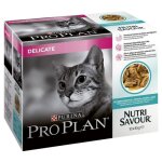Pro plan nutri savour - delicate en sauce au poisson - 40 sachets