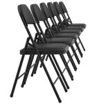 Pro. tec 6x chaises visiteurs (noir - rembourres)(en pack conomique) chaise confrence - chaise - chaise ...