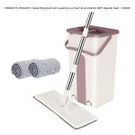 Produits chauds!!! balai mop plat non lavable  la main et pivotante 360 rgulier avec 2 mops kaki - ...