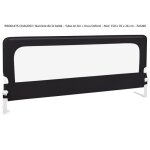 Produits chauds!!! barrire de lit bb enfant - tube en fer + tissu oxford - noir 150 x 70 x 26 cm - ...
