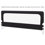Produits chauds!!! barrire de lit bb enfant - tube en fer + tissu oxford - noir 180 x 70 x 26 cm - ...
