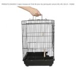 Cage � oiseaux - fasike - 40 x 40 x 58 cm - noir - pour perroquets et canaris - montage facile