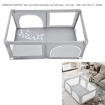 Produits chauds!!! parc pour b�b� rectangle avec 50 balles - gris clair - 180 x 120 x 66 cm - tissu oxford ...