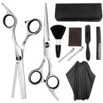 Professionnel de coiffure ciseaux coiffure set inoxydable amincissement kit