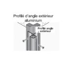 Profil dangle alu ext�rieur pour bardage - l: 270 cm - l: 4. 3 cm - e: 4 cm - aluminium brut
