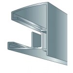 Profil et capot vissables de bordure couverture polycarbonate - l: 4 m - e: 32 mm - aluminium Profil et capot vissables de bordure couverture polycarbonate - l: 4 m - e: 32 mm - aluminium