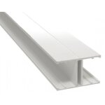 Profil de jonction monobloc en h 32 mm - l: 4 m - e: 32 mm - blanc ral 9010