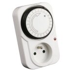 Programmateur journalier mcanique avec interrupteur  voyant - blanc - zenitech