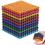 Progrs - cube magntiques 1000 billes 3mm magique buckyballs 10 couleurs boules aimantes aimants puissants ...