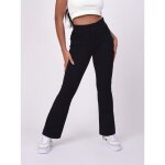 Jean flare style paper bag - project x paris - femme - noir - flare - taille basse