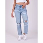 Jean taille haute déchiré - project x paris - femme - bleu clair Jean taille haute déchiré - project x paris - femme - bleu clair