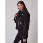 Project x paris - perfecto en daim doublure imitation peau de mouton - femme