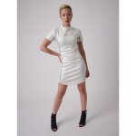 Robe simili cuir et broderie contrasts - project x paris - femme - blanc