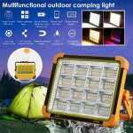 Projecteur de chantier  10000w led rechargeable rotatif et portable lampe de travail ip65 etanche
