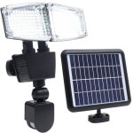 Projecteur solaire 2 têtes led douglas h23cm avec détecteur de mouvement - lumi jardin Projecteur solaire 2 têtes led douglas h23cm avec détecteur de mouvement - lumi jardin